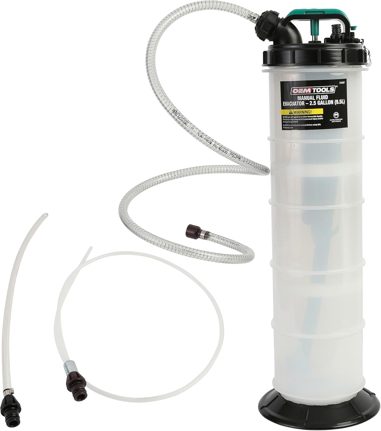 OEMTOOLS 24397 10 Quarts (2.5 Gallons) Manual Fluid Extractor, Oil Extractor Pump, Transmission Fluid Pump, Oversized Handle Manual Oil Pump Extractor