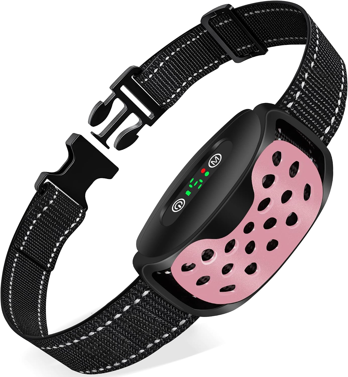 Anti Barking Dog Collars, Bark Collar Stop Dog Barking with Vibration & Beep Modes Harmless Training Dog Collar for Small Medium Large Dogs No Bark Collar Rechargeable IP67 Waterproof Humane-Pink
