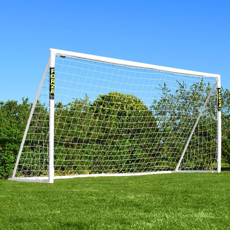FORZA 12 x 6ft Soccer Goal - The World’s #1 Backyard Goals! | 100% UK-Made, 5 Min Setup, Unbreakable Goalpost + Target & Ball Bundle - Buy FORZA, Play Forever!
