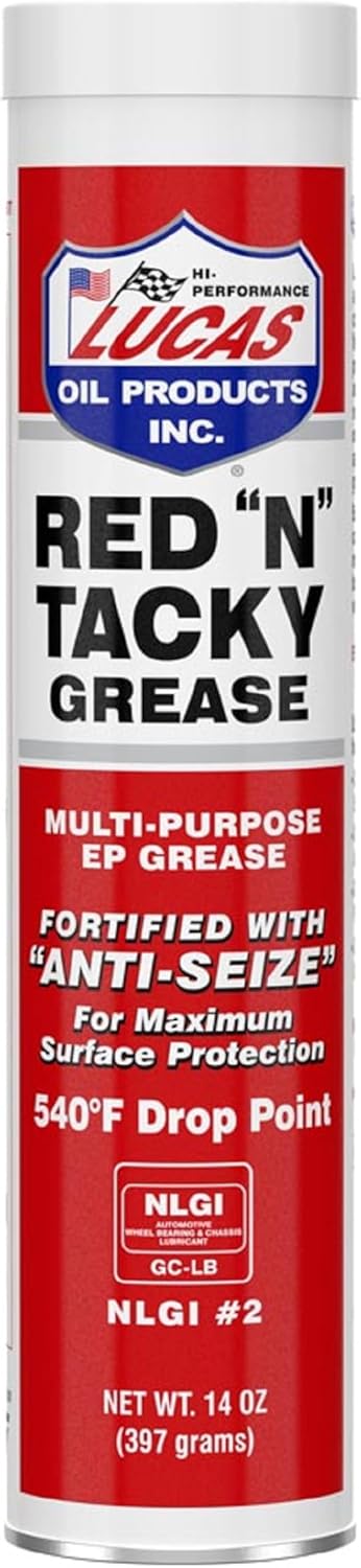 Lucas Oil 10005 Red 'N' Tacky Grease - 14 Oz.