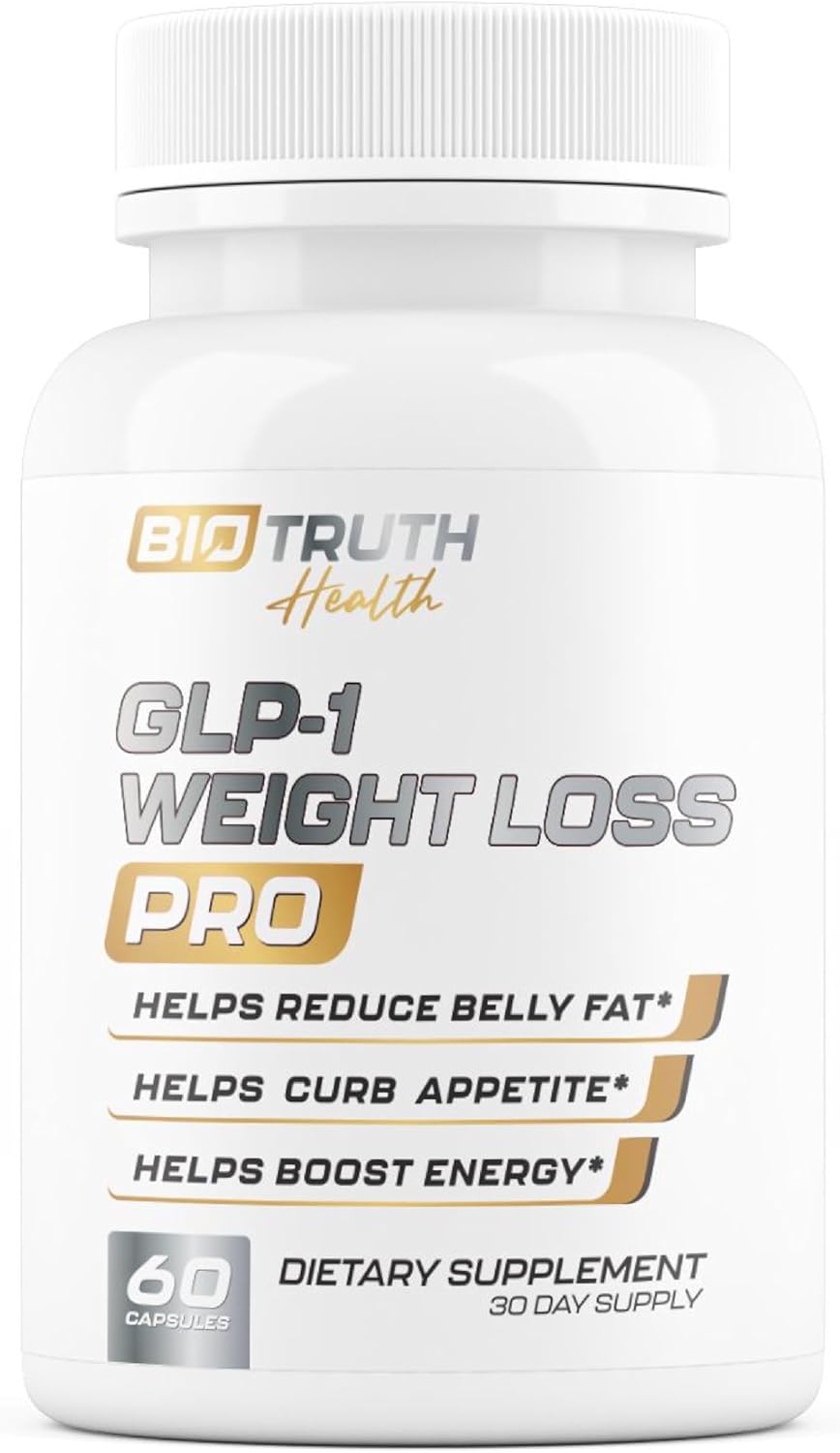 GLP-1 Weight Loss Pro - Fat Burner & Appetite Suppressant Weight Loss Pills for Women & Men - Helps Lose Weight, Burn Calories & Increase Energy | 3rd Party Tested Formula - 60 Capsules for Adults