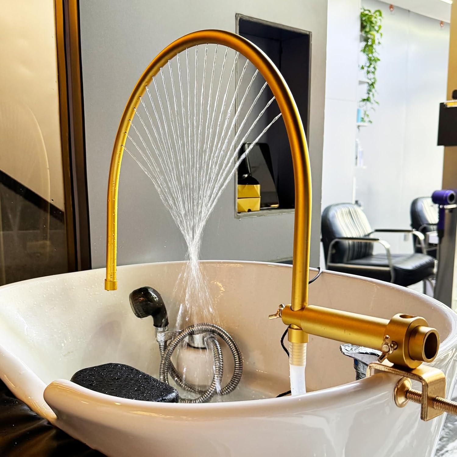 Shampoo Bowl Waterfall Head Spa Head Spa Equipment Adjustable To Fit Most Shampoo Basin Bed Massage Salon Equipment