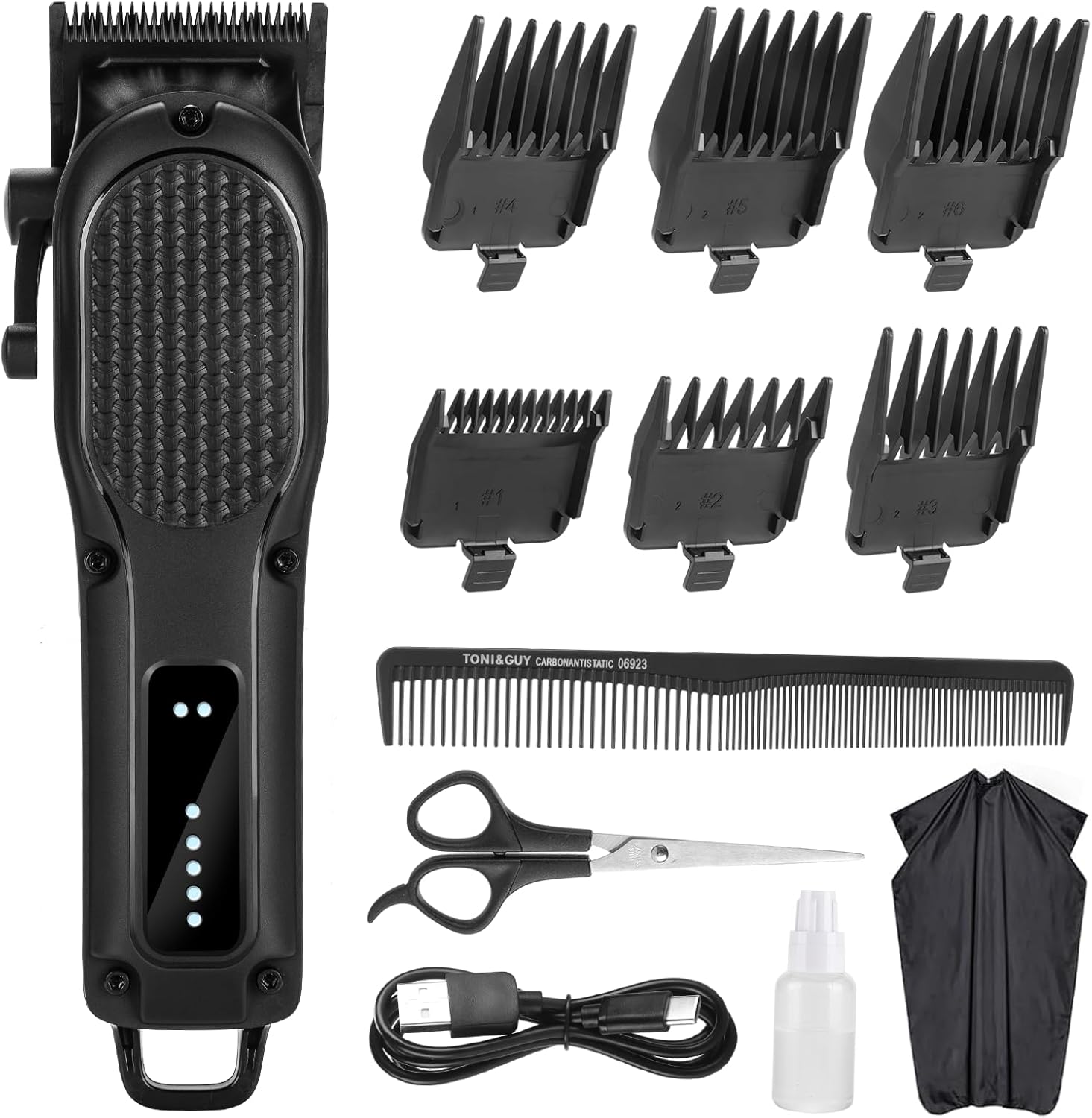 Hair Clippers for Men Professional Hair Trimmer Waterproof Cordless Rechargeable Powerful Beard Trimmer Hair Cutting Grooming Tool