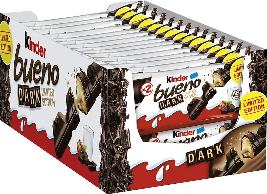 Kinder Bueno Dark Twin Bar 43g (Pack of 30)