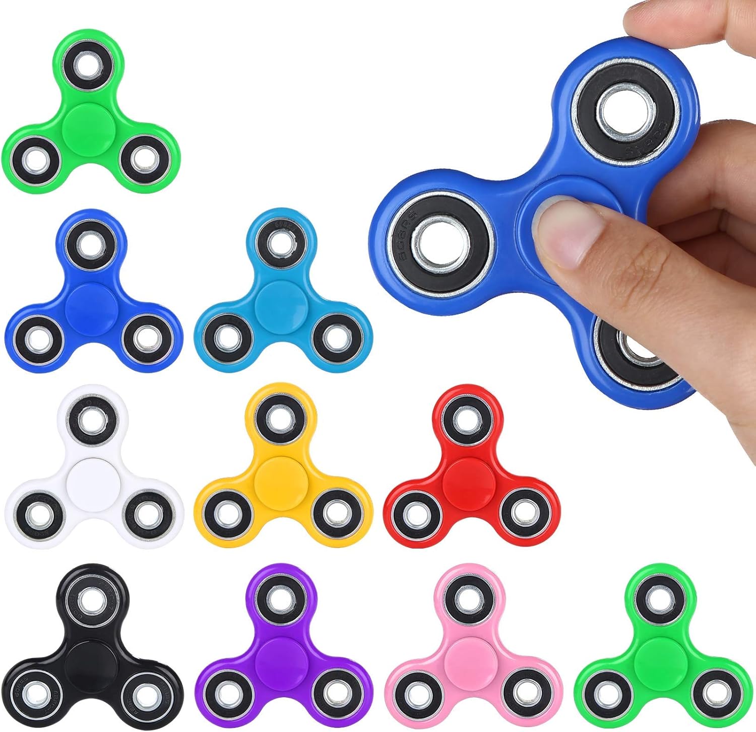 SCIONE Fidget Spinners, 25 Pack Birthday Party Gifts for Adults and Kids, Prize for Classroom, Christmas Party Favors for Kids, Stress Anxiety ADHD Relief Fidgets Toy, Finger Hand Spinner Toys