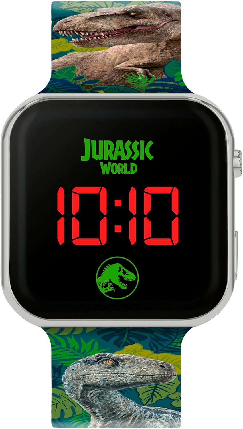 Jurassic World Boy's Digital Quartz Watch with Plastic Strap JRW4100
