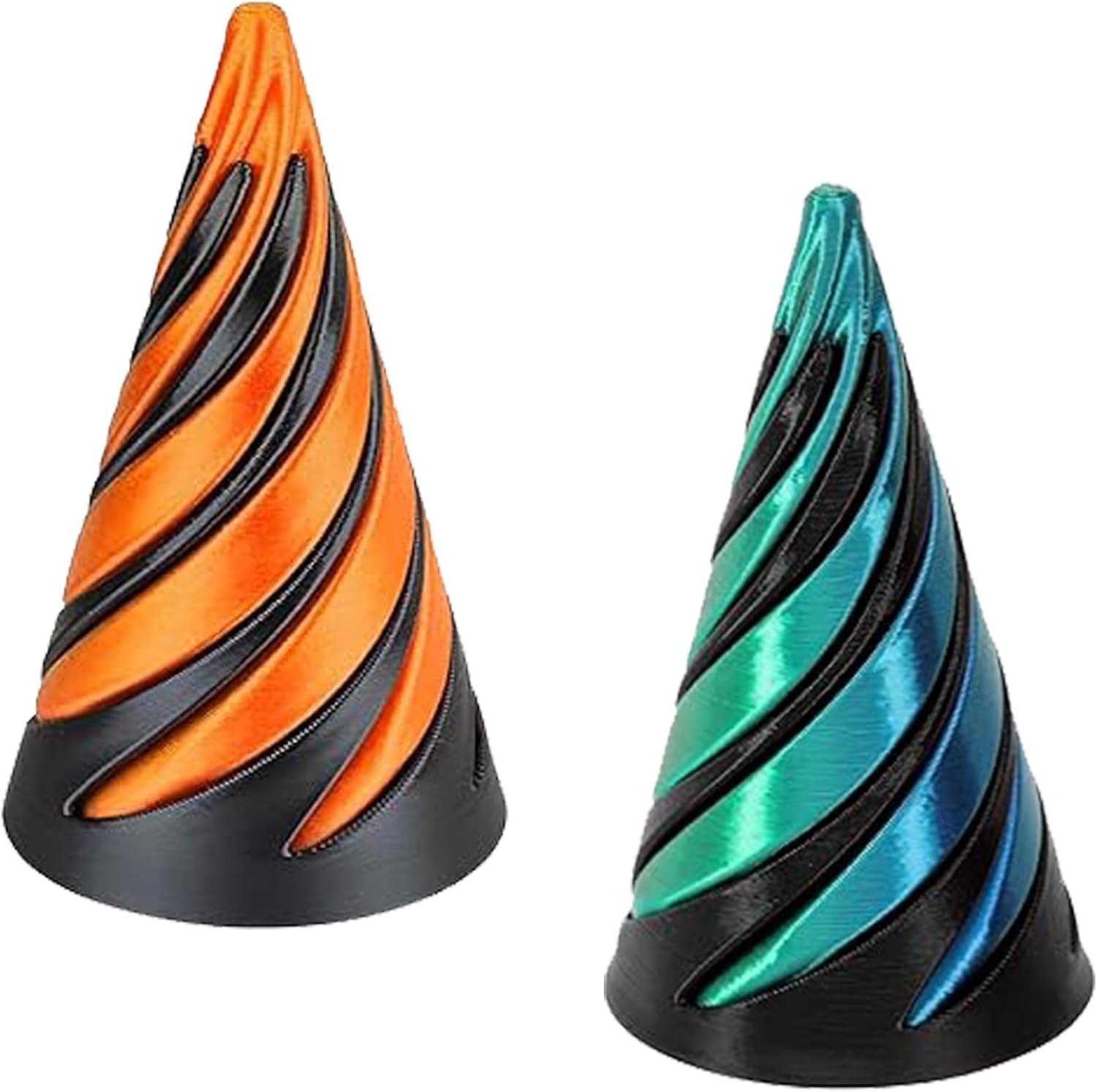 2 Pcs Impossible 3D Spiral, Pyramid Fidget Toy, 3D Printed Pass Through Fidgets for Home Office Decoration and Gifts