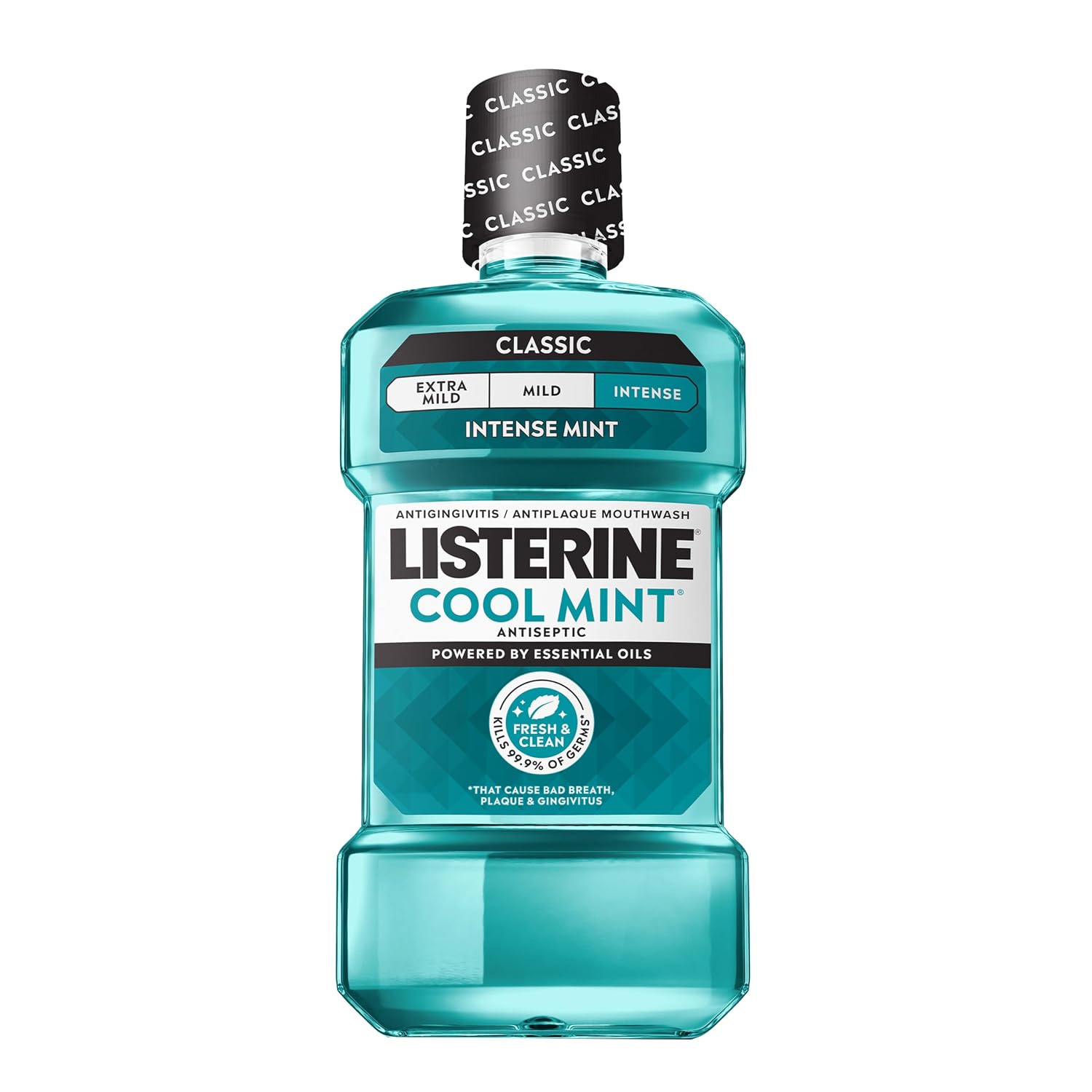 Listerine Cool Mint Antiseptic Mouthwash, Intense Mint, 50.7 fl. oz/1.5 L