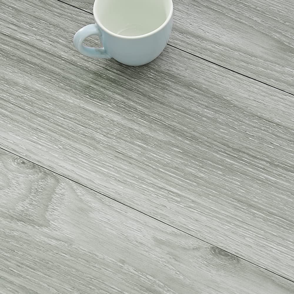 Panana 36pcs Self Adhesive PVC Flooring Planks, 5.02m² Peel & Stick Vinyl Floor Tiles, Waterproof Wood Effect Floor Stickers for Kitchen, Bathroom, Living Room & Rental Solutions (Washed Grey)