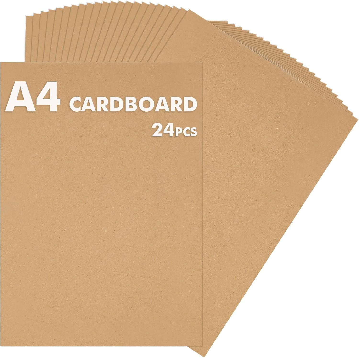 JIANTA Corrugated Cardboard, 24 Pieces A4 Corrugated Cardboard Sheets for Packing, Art Craft Board Paper Protective Boards Corrugated Sheets Pads Kraft Board for DIY Crafting
