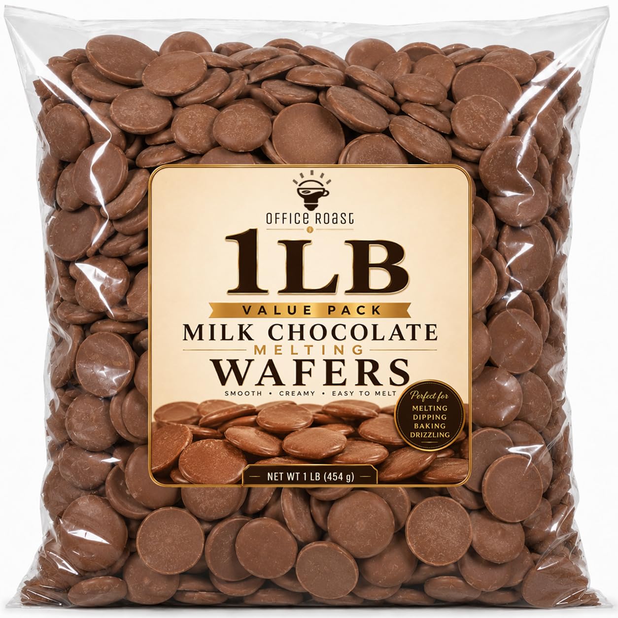 Milk Chocolate Melting Wafers | 1 LB Bulk Value Pack | – Smooth Candy Coating for Dipping, Molding, Cake Pops, Pretzels, Strawberries & Dessert Decorating