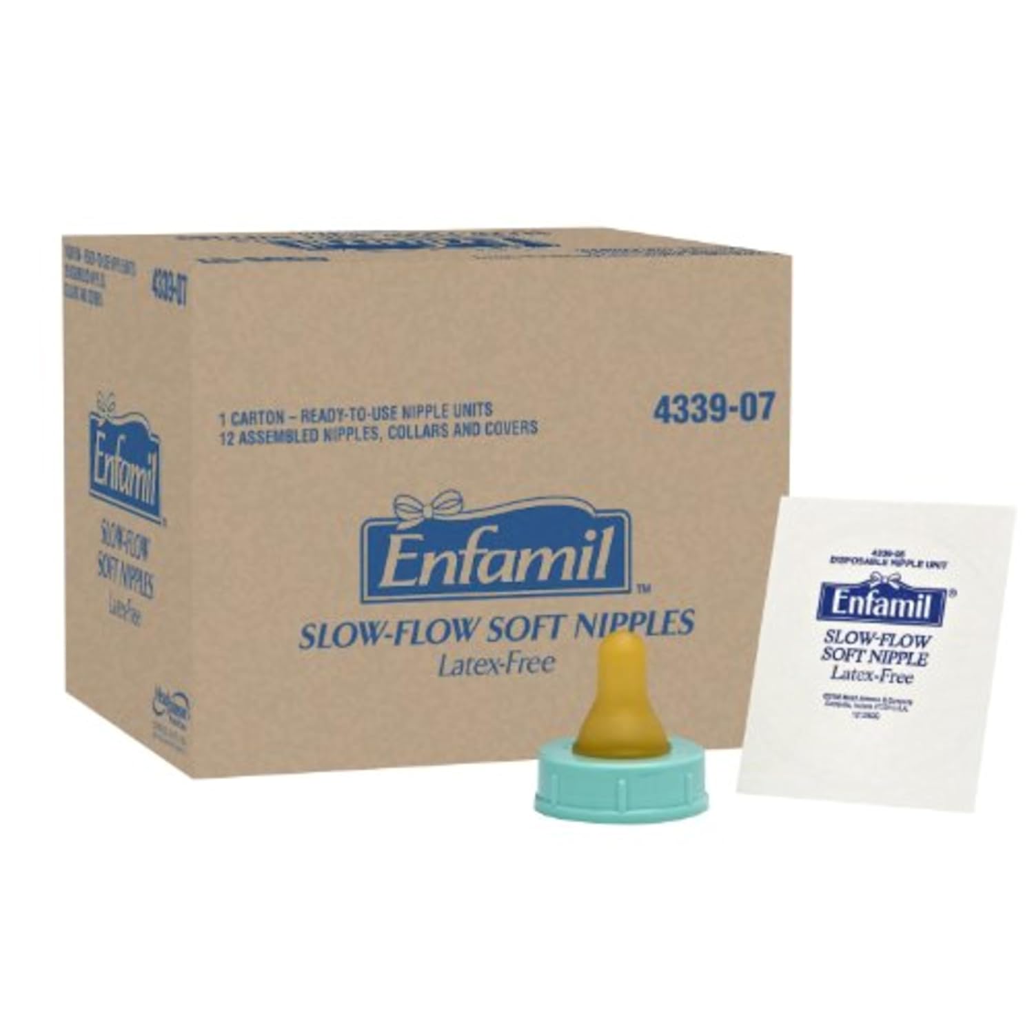 Enfamil Slow Flow Soft Nipples, Latex-Free & BPA Free, 12 Count