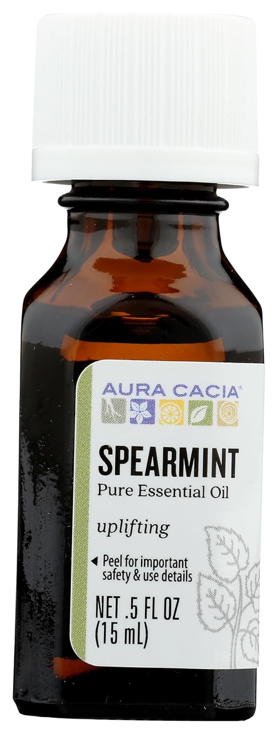 AURA CACIA Spearmint Essential Oil, 0.5 FZ