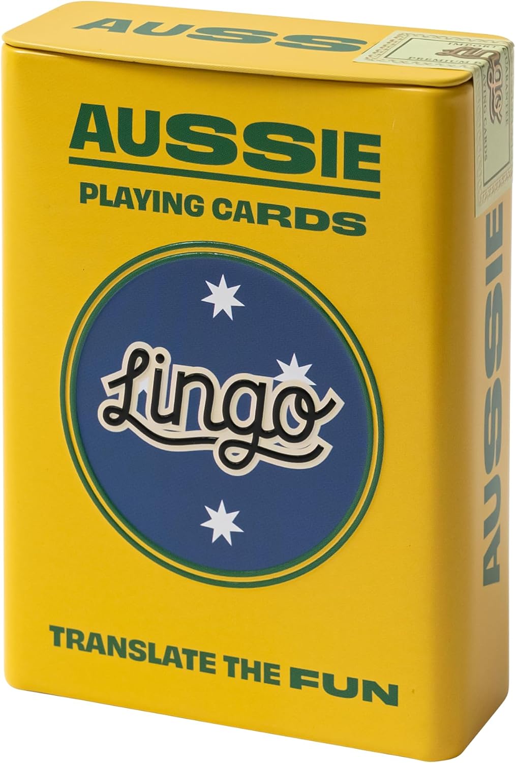 Lingo Aussie Playing Cards in Wayfarer Tin Box | Travel Flashcards | Learn Aussie Slang Vocabulary in A Fun & Easy Way | 52 Essential Translations