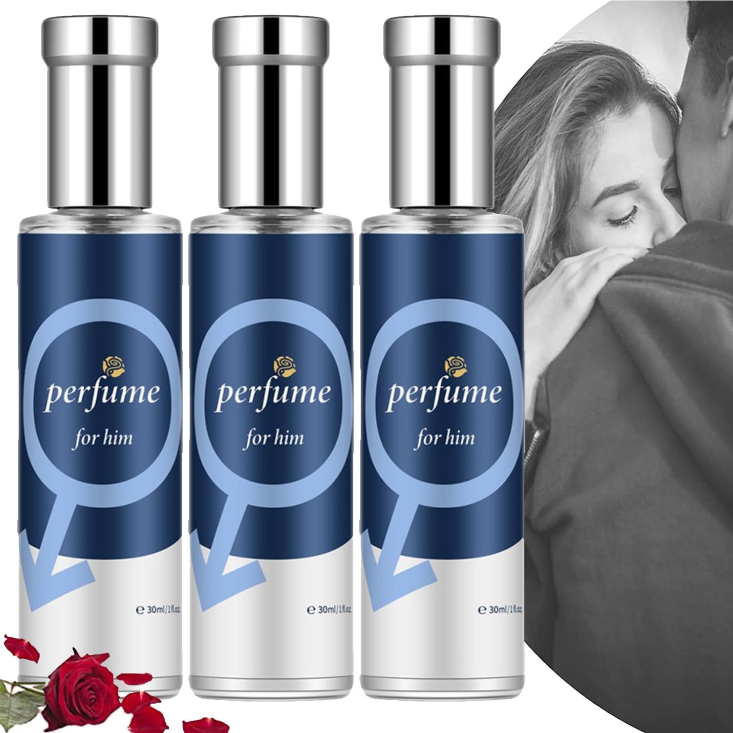 Cupid Hypnosis Cologne for Men - Make Her Fall in Love with You, 30ml Long Lasting Romantic Perfume Spray, Magical Cupid Fragrances for Men Women (Blue,3Pack)