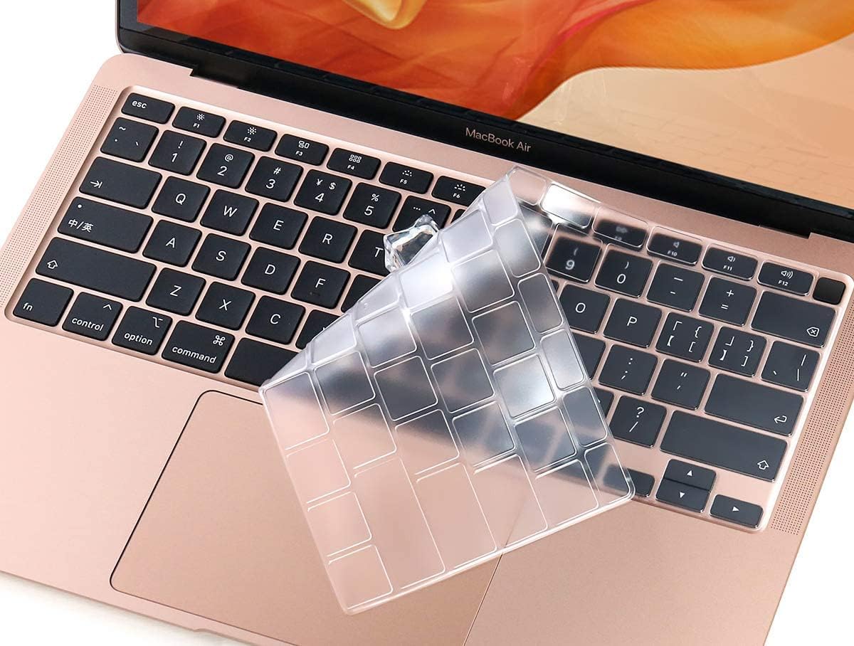 CaseBuy Premium Ultra Thin Keyboard Cover for MacBook Air 13 inch 2021 2020 Model A2179 A2337 M1 Chip, MacBook Air 13 inch M1 TPU Protective Skin(Not Fit Air M2 M3 M4 A2681 A3113 A3240)