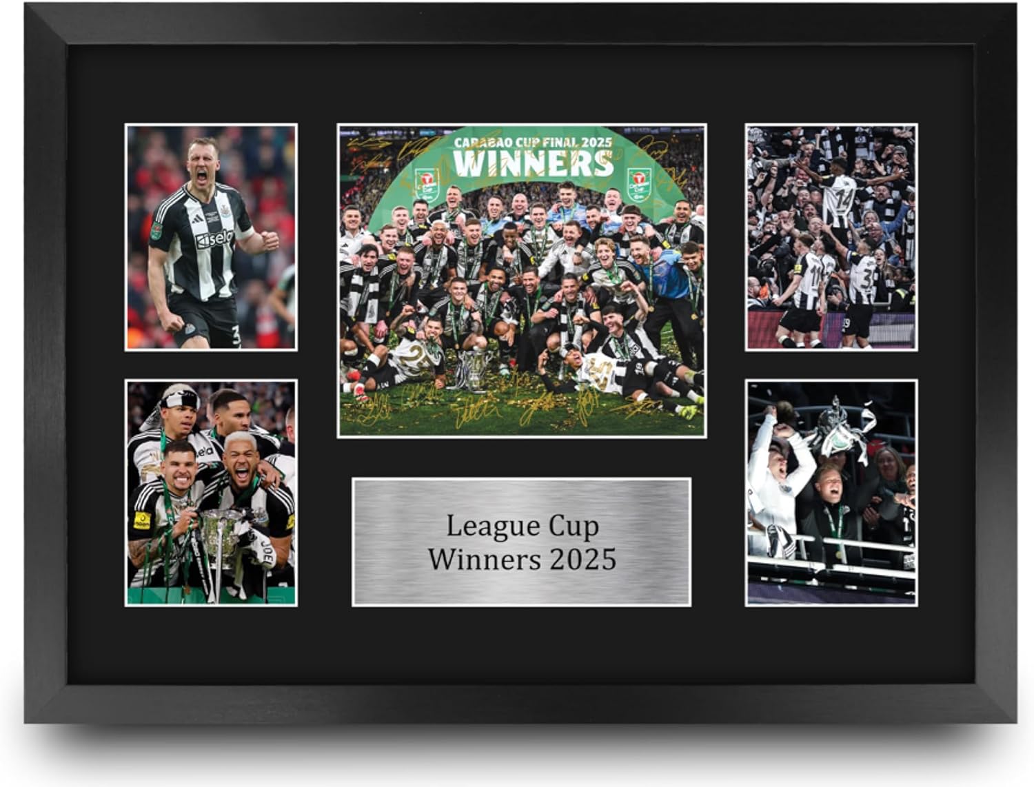 HWC Trading Magpies Caraboa Cup Winners 2025 Printed Memorabilia Signed Autograph Photograph Display for Football Fans and Supporters - A3 Framed