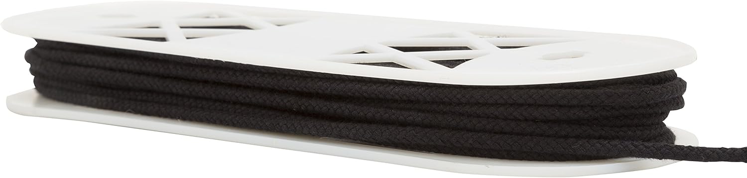 Wright Products Cotton Cord 3/16" Wide 18 Yards-Black Bolo Card
