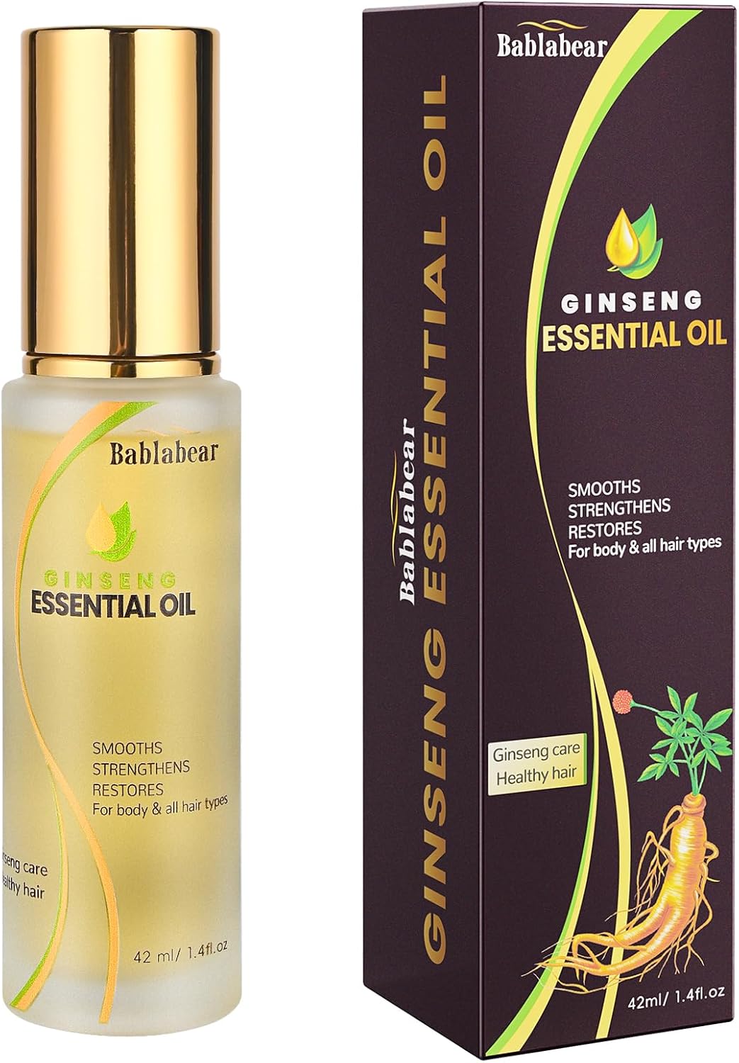 Bablabear Hair Oil for Frizzy Hair,Hydrating Oil Serum to Revitalize Damaged,Provides Heat Protection |Adds Hair Shine and Smooths Split Ends.