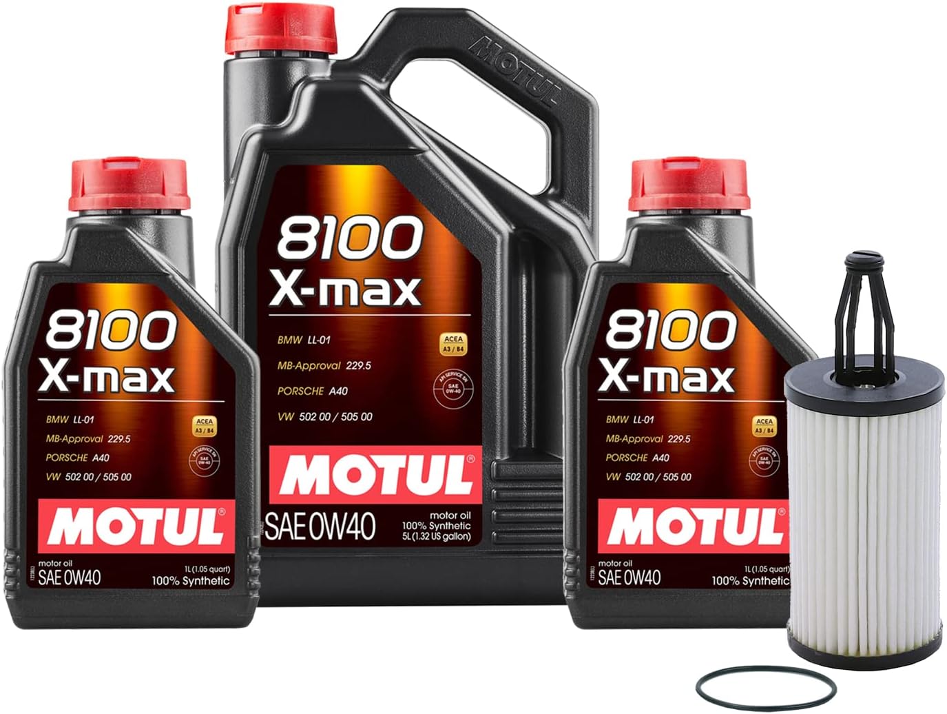 7L Newparts 8100 X-MAX 0W40 Filter Motor Oil Change Kit API SN For Mercedes