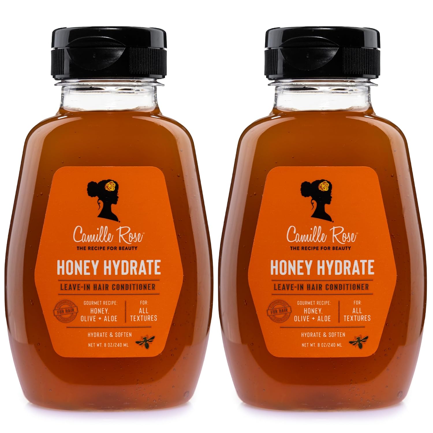 Camille Rose Honey Hydrate Leave-In Conditioner, 2-Pack, 8 Oz Ea