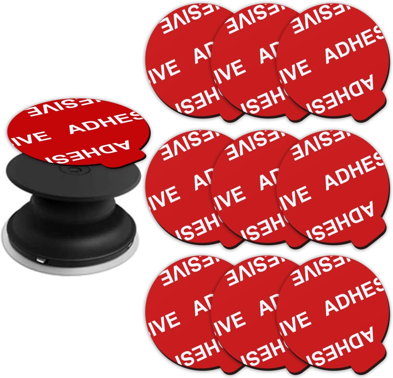 Very High Bond Sticky Adhesive, AZXYI 9 Pack Adhesive Replacement for Socket Base, 1.4 inches Double Sided Sticker Tapes for Phone Collapsible Grip & Stand Base