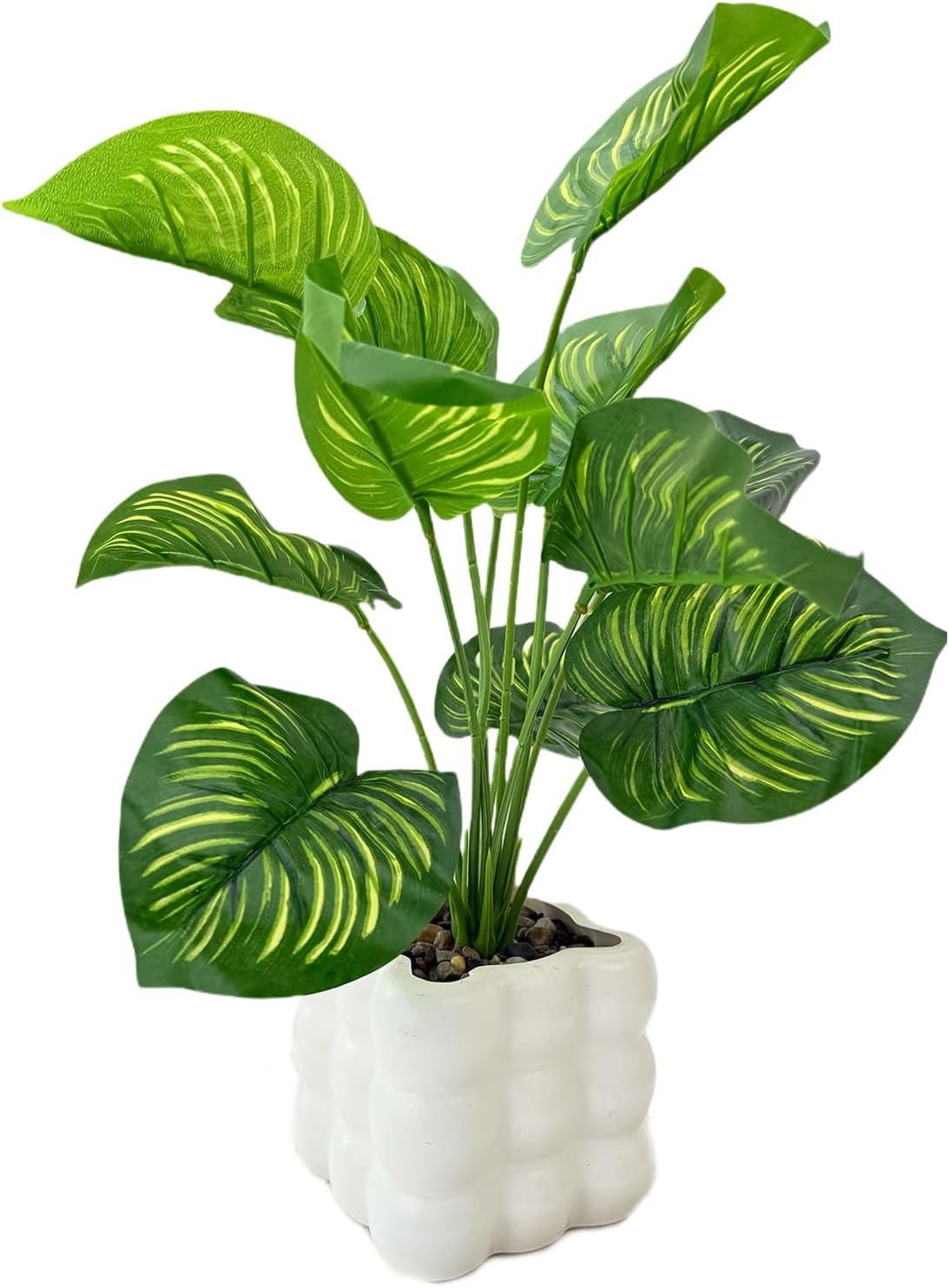 35CM Fake Plants Small Artificial Faux Plants with Pot for Home Office Farmhouse Bedroom Living Room Desk Kitchen Windowsill Indoor Outdoor Decor