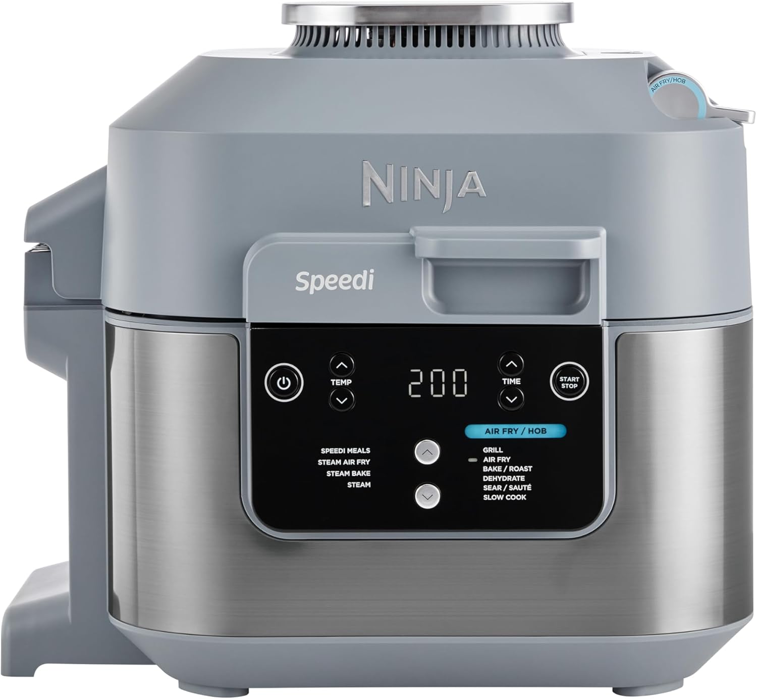 Ninja Speedi 10-in-1 Rapid Cooker, Air Fryer and Multi Cooker, 5.7L, Meals for 4 in 15 Minutes, Air Fry, Steam, Grill, Bake, Roast, Sear, Slow Cook & More, Cooks 4 Portions, Sea Salt Grey, ON400UK