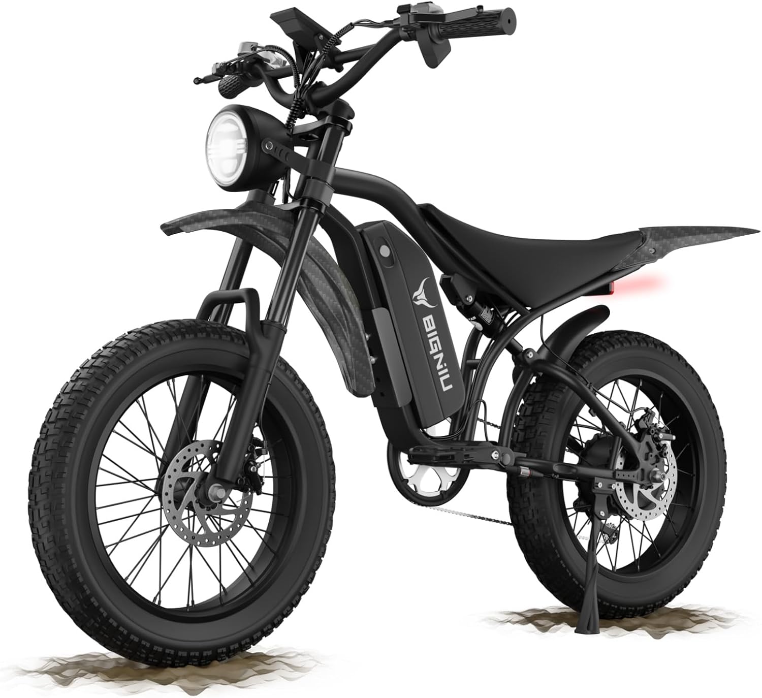 Electric Bike, Ebikes for Adults with Peak 1200W Motor, 20" Fat Tire, 48V 15A Battery, 7-Speed, Dual Disc Brakes E Bike for Off-Road and City Riding Electric Dirt Bike for Adults