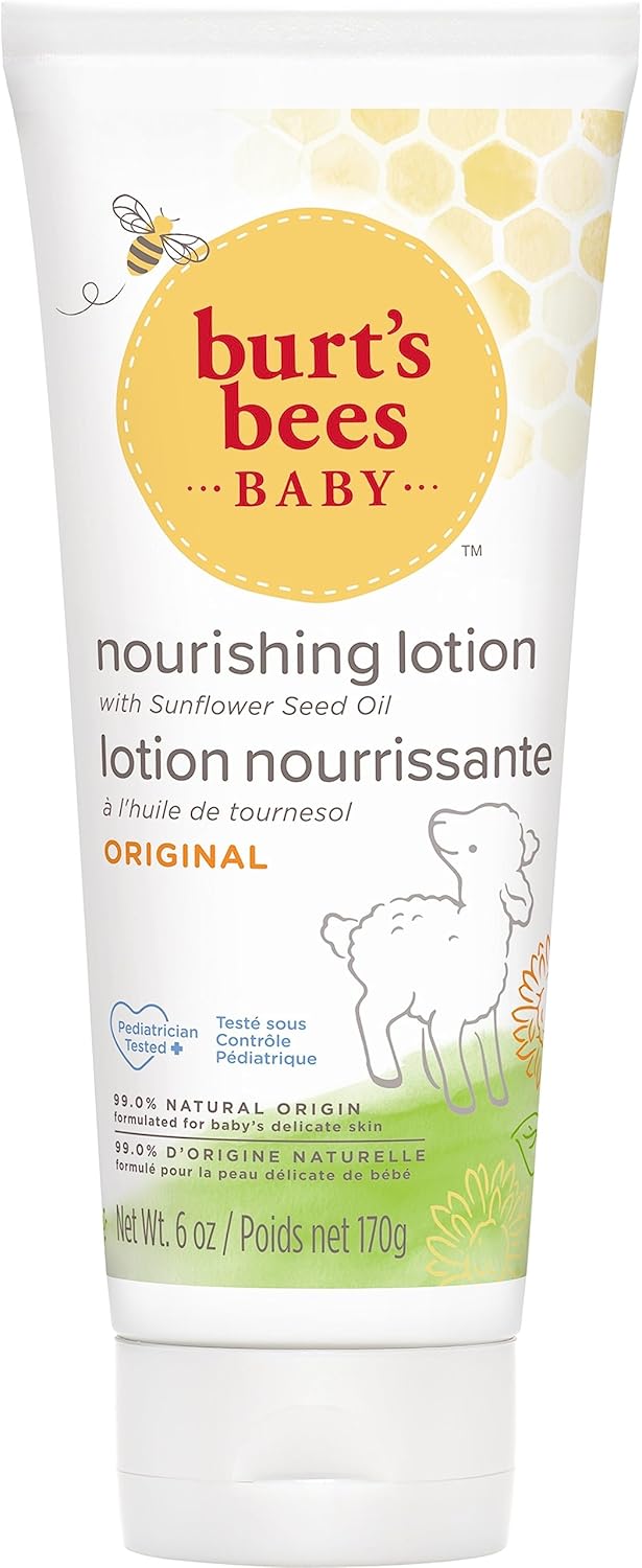 Burt's Bees Baby Lotion, Nourishing Baby Moisturiser, Ultra-Gentle For Delicate Skin & Daily Care, 170 g