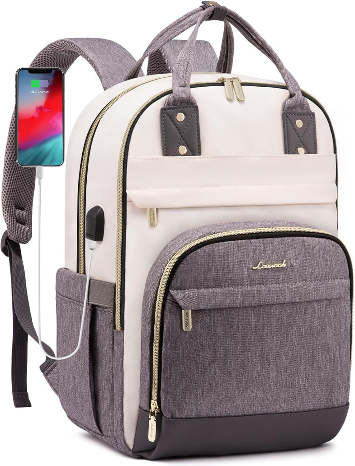LOVEVOOK Laptop Backpack Women,Large Capacity 15.6 inch Laptop Bag Travel Backpack for Women,Computer Work College Teacher Backpacks with USB Port,Waterproof Personal Item Backpack Casual Daypack