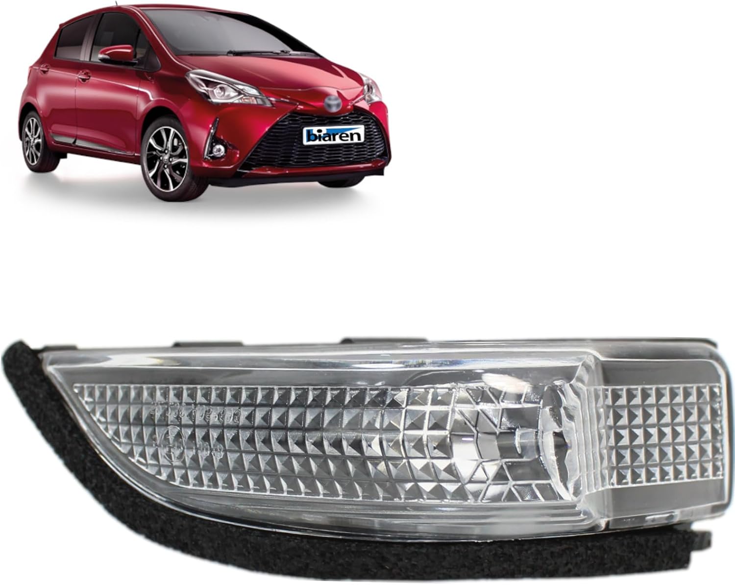 BIAREN Wing Mirror Indicator Lamp Lens Right For Toyota Yaris (2011-2019) 817300D080 817310D080