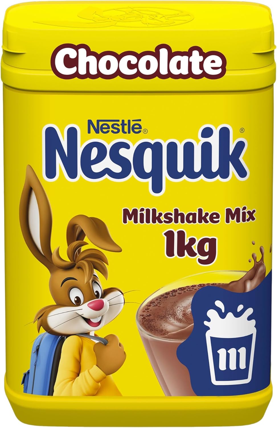 Nesquik Chocolate Flavoured Milkshake Powder, with Vitamin C & D, 1kg Tub (Pack of 1)