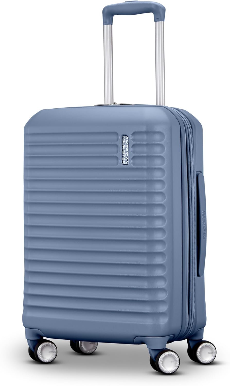 American Tourister Stratum 3.0 Carry-On Spinner, Airline Approved, Durable Hardside Luggage, Expands 1.5", RightHeight™ Adjustable Handle, Elemental Blue