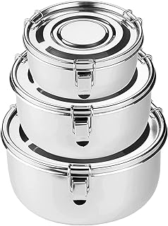 Premium Stainless Steel Food Storage Containers 304 Grade The Original Leak-Proof, Airtight, Smell-Proof - Perfect For Camping Trips, Lunches, Leftovers, Soups, Salads