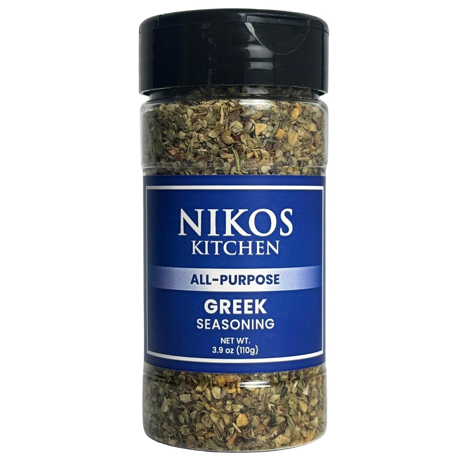 Nikos Kitchen All Purpose Greek Seasoning Blend - Mediterranean Spice Mix for Chicken, Lamb, Gyro, Greek Salad, Potatoes, Fish and Vegetables - NO MSG - 3.9oz