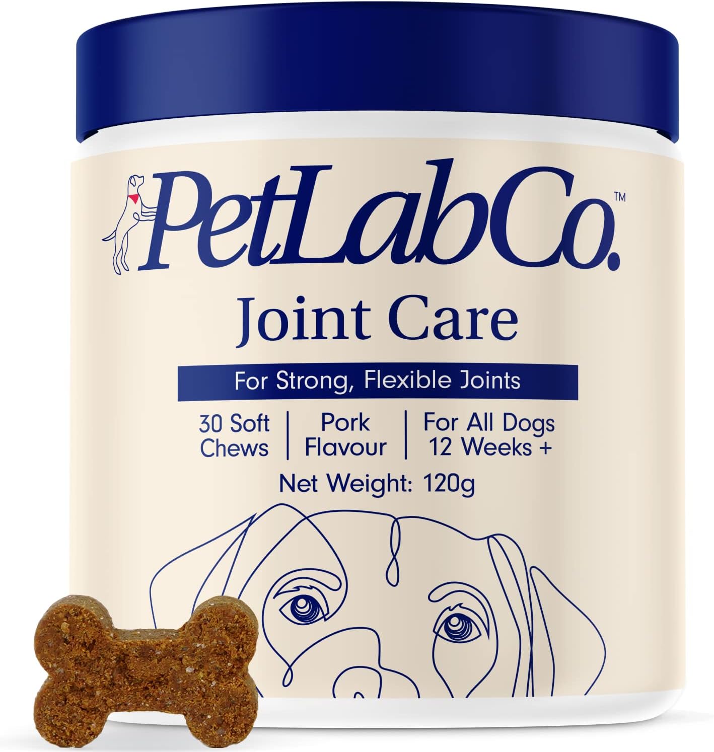 PetLab Co. Joint Care Chews for Dogs, Hip & Joint Support, 30ct, Pork | Glucosamine, green-lipped mussel and turmeric to support occasional joint stiffness , joint flexibility and comfort.