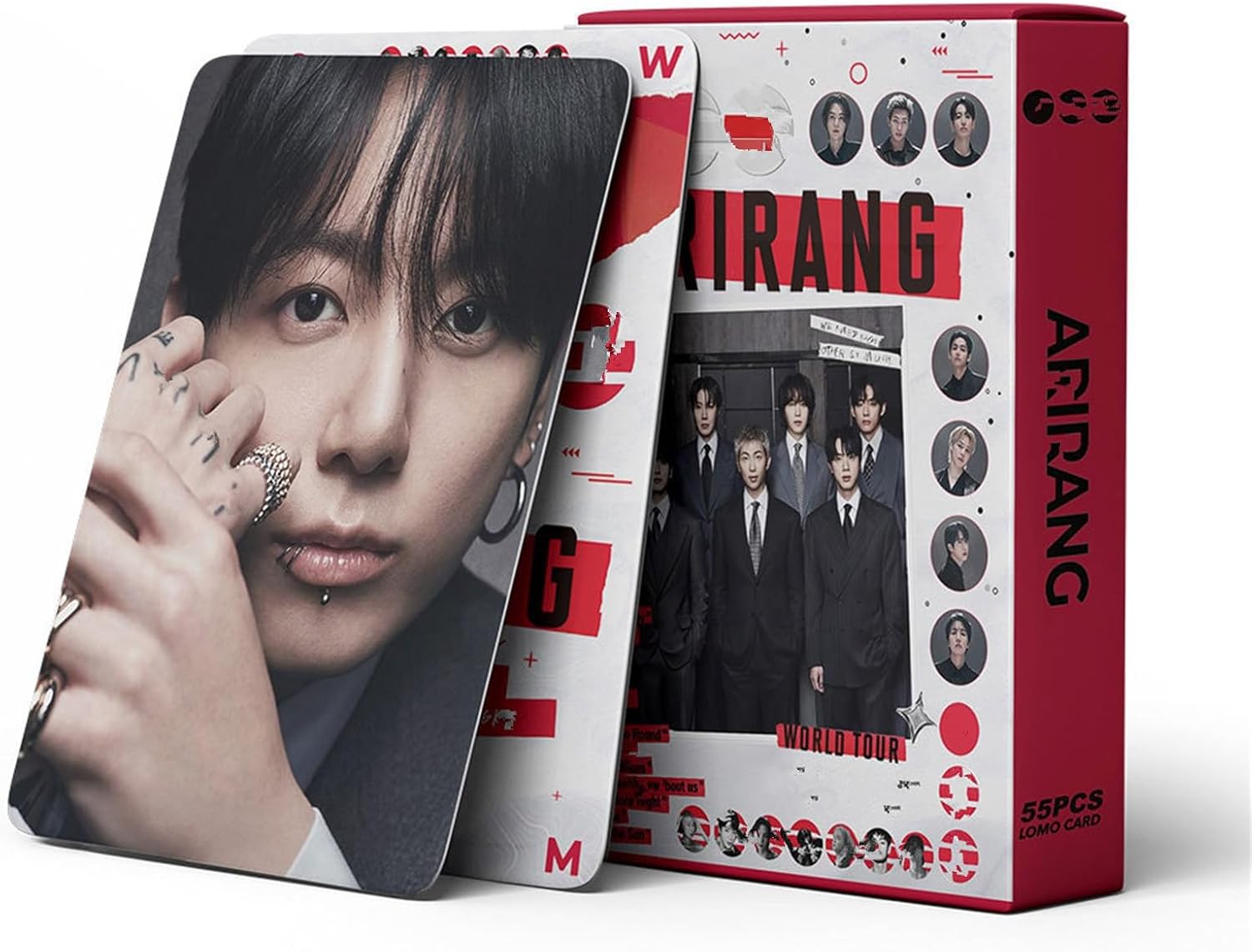 55PCS Korean Boy Group Photo Cards Idol Arirang Album Cards Team Merchandise Photocards Gift for Fans