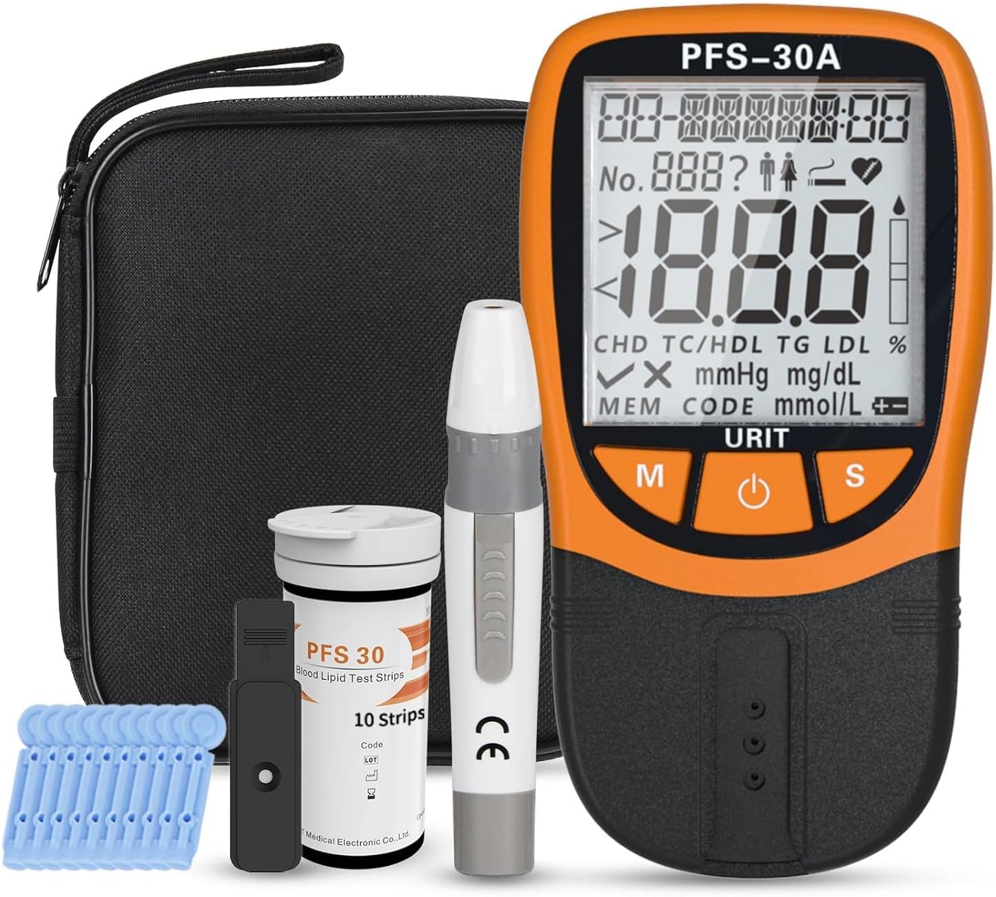 5 in 1 Lipid Test Kit with 10 Cholesterol Test Strips