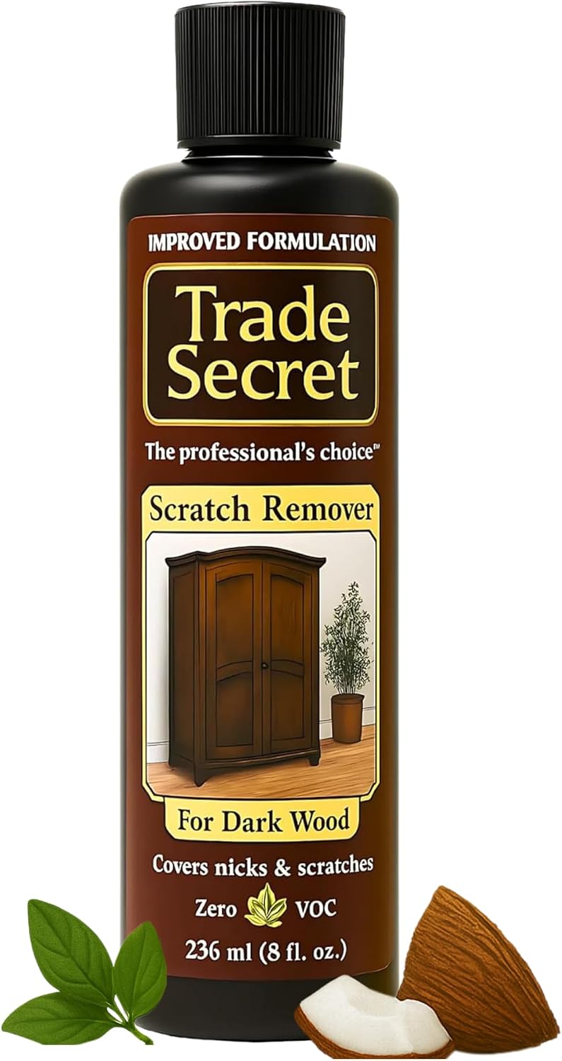 Trade Secret Dark Wood Scratch Remover for Furniture and Floors, 8 oz