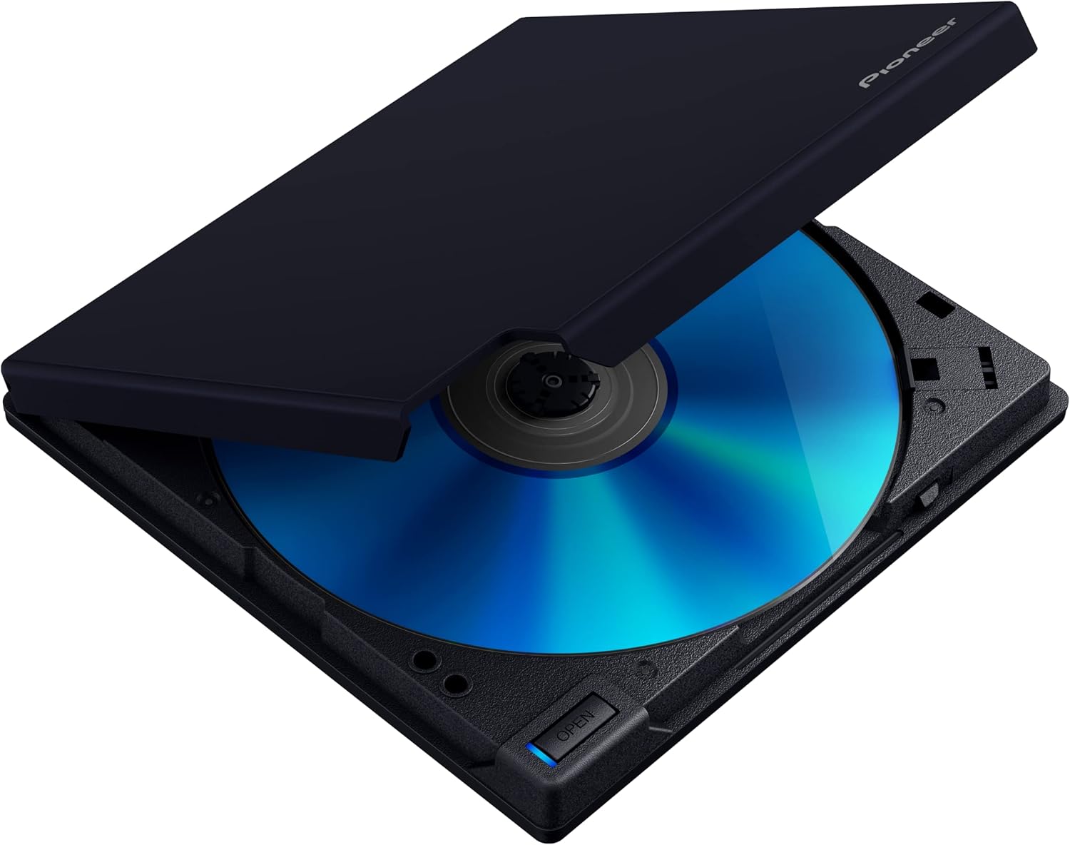 Pioneer BDR-XD08UMB-S Pinnacle of The XD08 Series with a Matte-Black Body USB 3.2 Gen1 (USB Type-C) / 2.0 Slim Portable BD/DVD/CD Writer Features The Latest high-Grade Rubber Coating