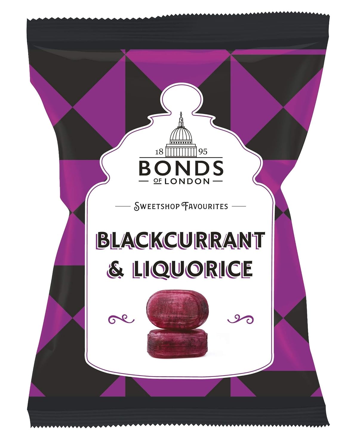 Original Bonds Of London Bonds Blackcurrant And Liquorice Imported From The UK England Best Of British Gummy Candy Blackcurrant Flavour
