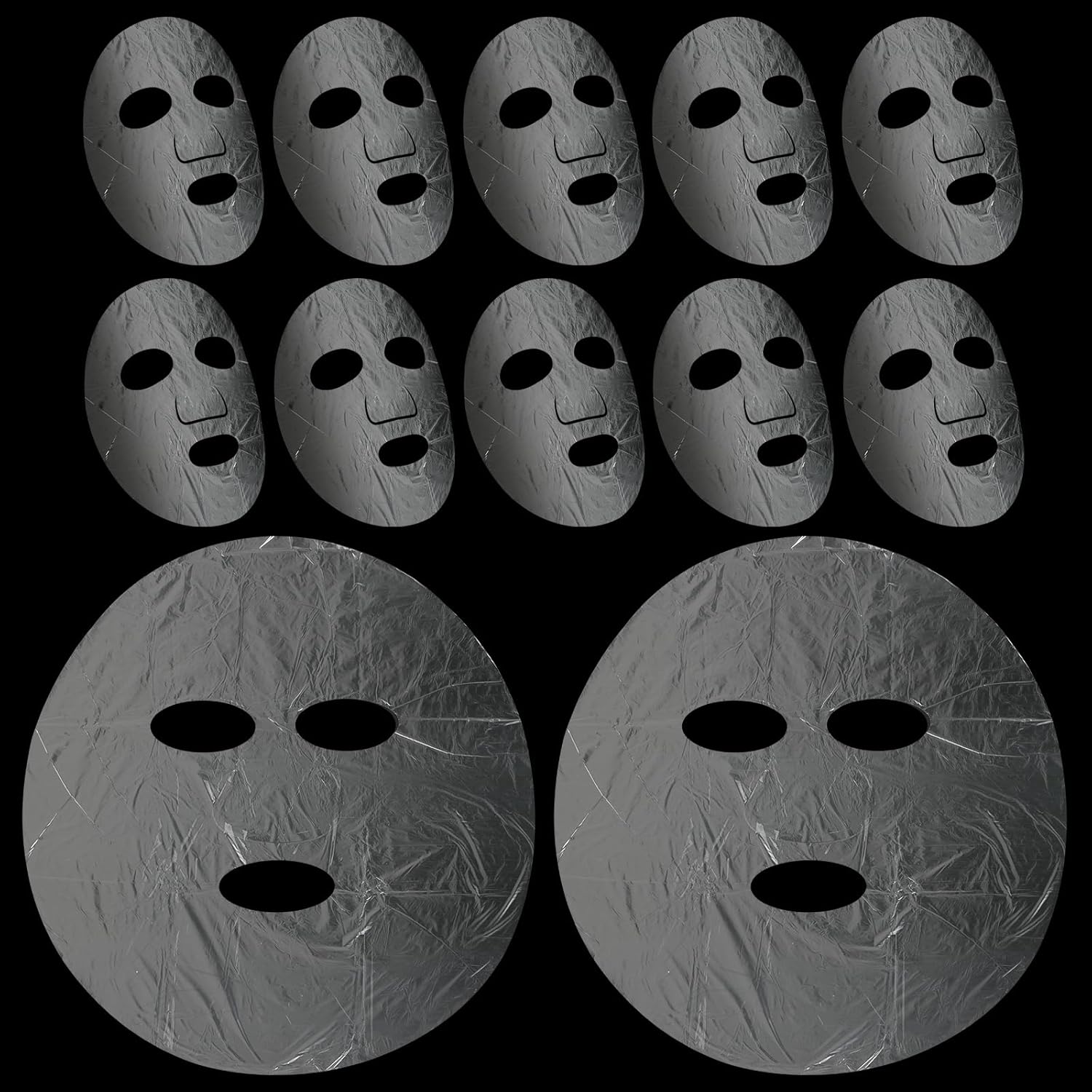 Ptwola 200 Sheets Facial Plastic Mask, Disposable Transparent Moisturizing Face Masks Pre-Cut Facial Paper Thin Facial Wrap Moisture Retention for Skin Care DIY Spa