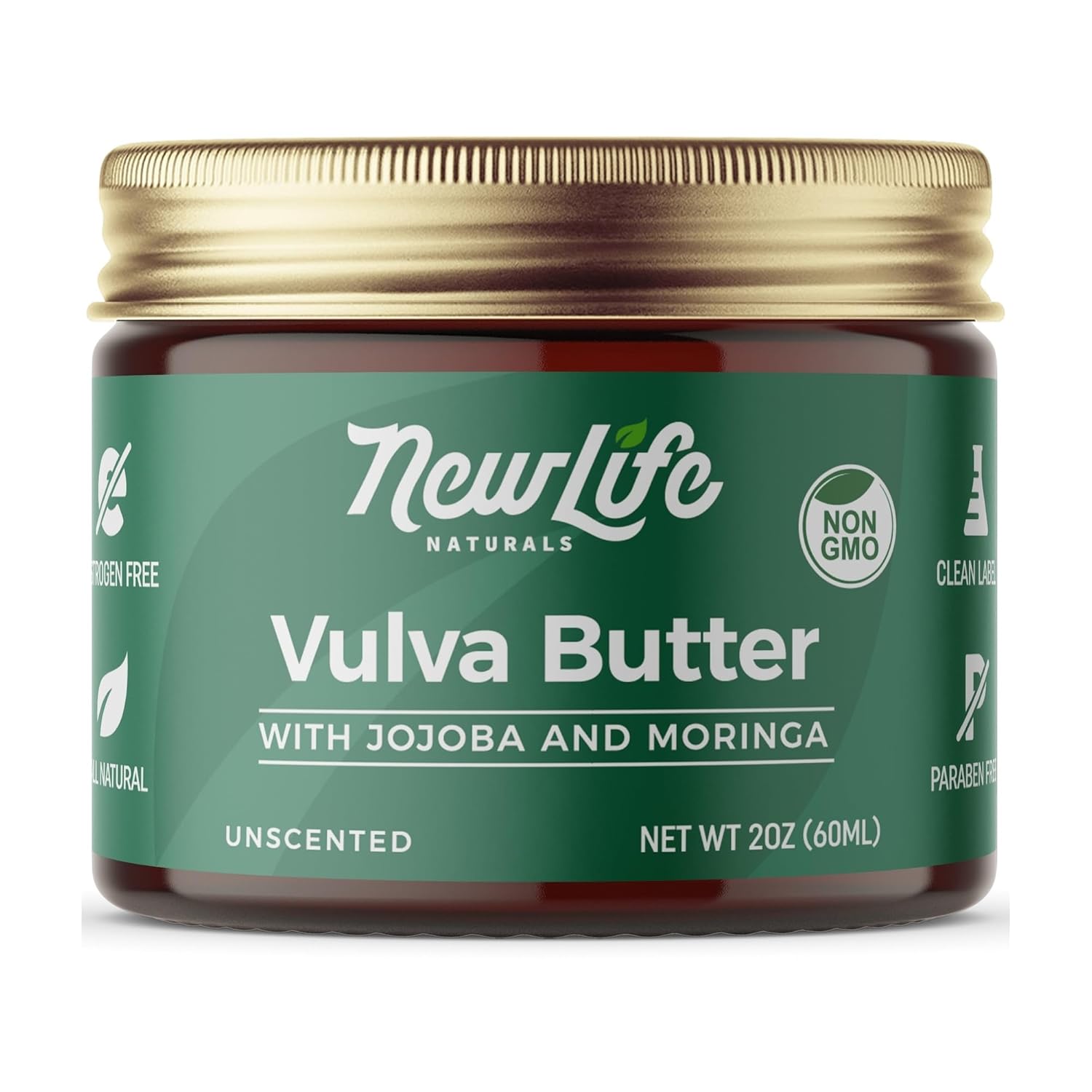 NewLife Naturals Vulva Balm Butter - Menopause Support, Postpartum Essentials, Intimate Skin Care for Feminine Dryness, Itching, Irritation - All Natural Vulva Moisturizer for Women Hormone Free - 2oz