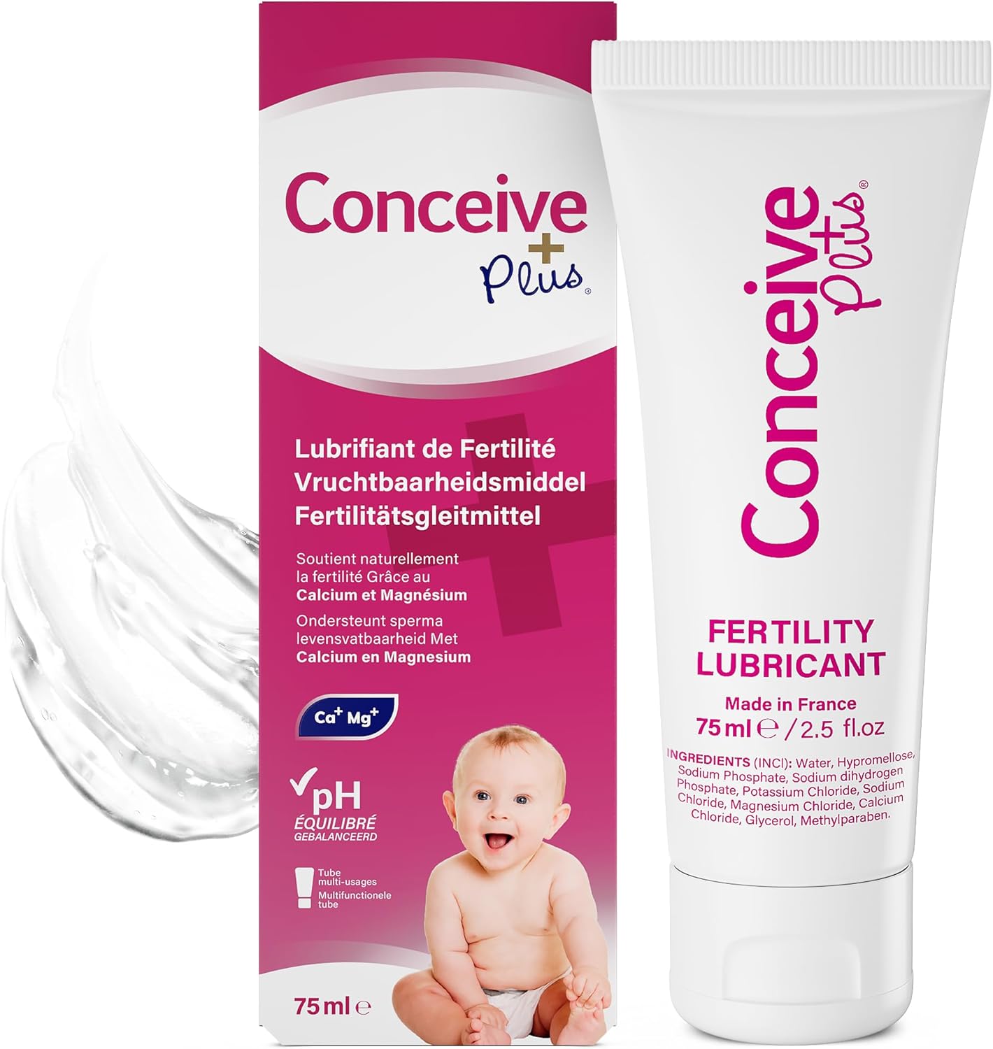 Sasmar Conceive Plus Lubricant Tube 75 ml – 1 Piece, 75 ml, 1
