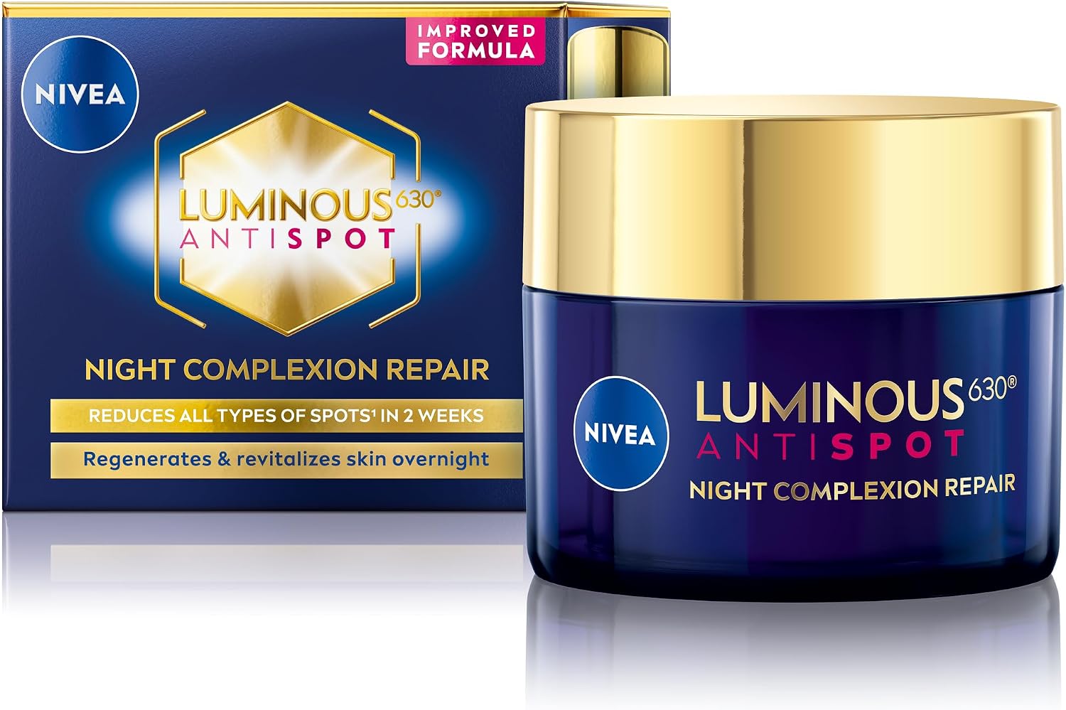 NIVEA Luminous 630 AntiSpot Night Complexion Repair Cream, 50 ml