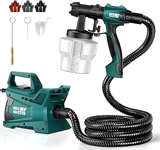 NEU MASTER Paint Sprayer, 600W HVLP Electric Spray Paint Gun with 6FT Airhose for House Painting, Ceiling, Home Interior and Exterior