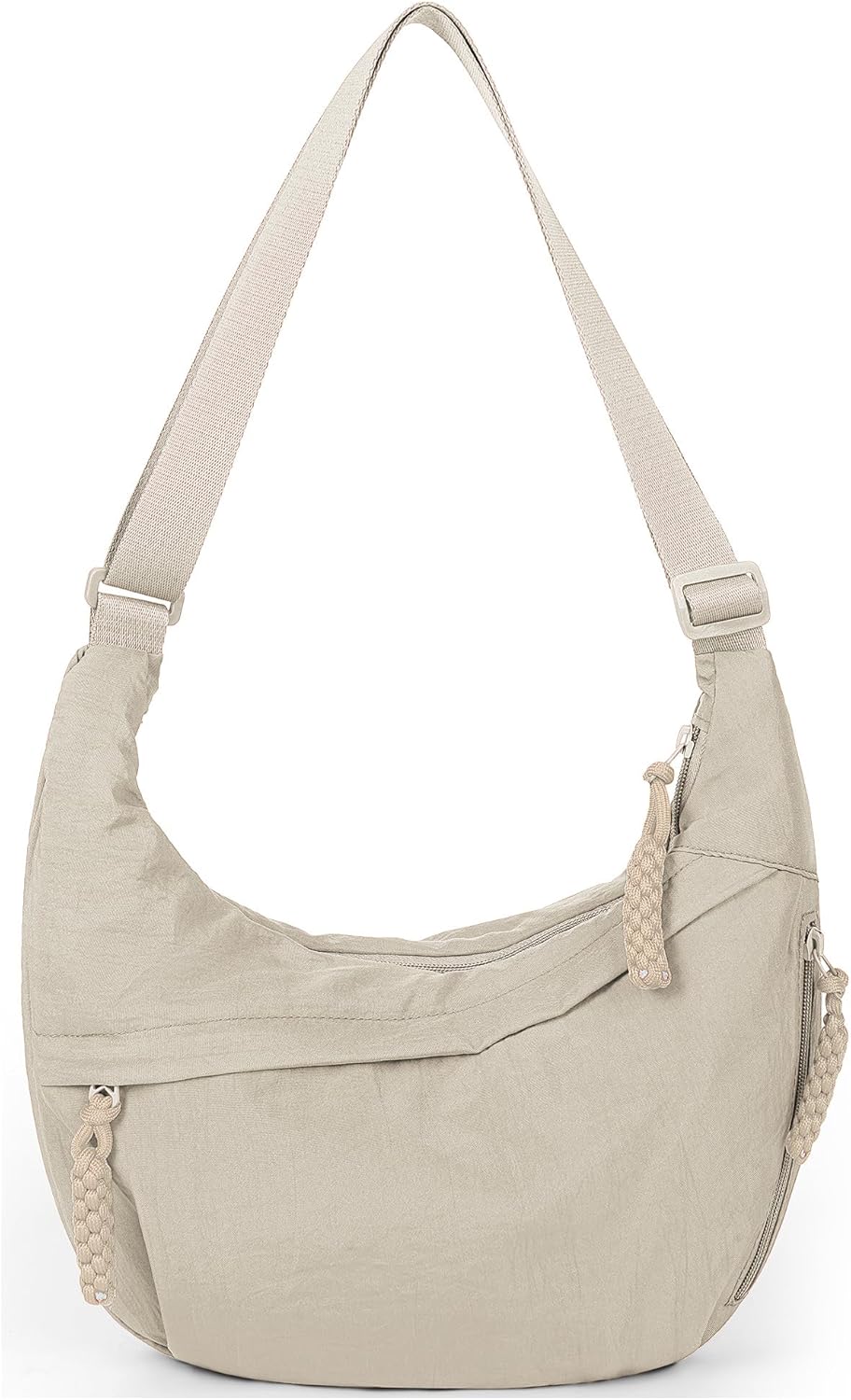 GSenhui Crescent Bag for Women - Half Moon Nylon Dumpling Sling Crossbody With Multi Pockets for Travel - Side Hobo Shoulder Bag