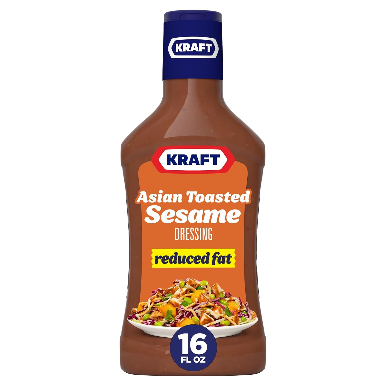 Kraft Reduced Fat Asian Toasted Sesame Dressing, 16 fl oz Bottle