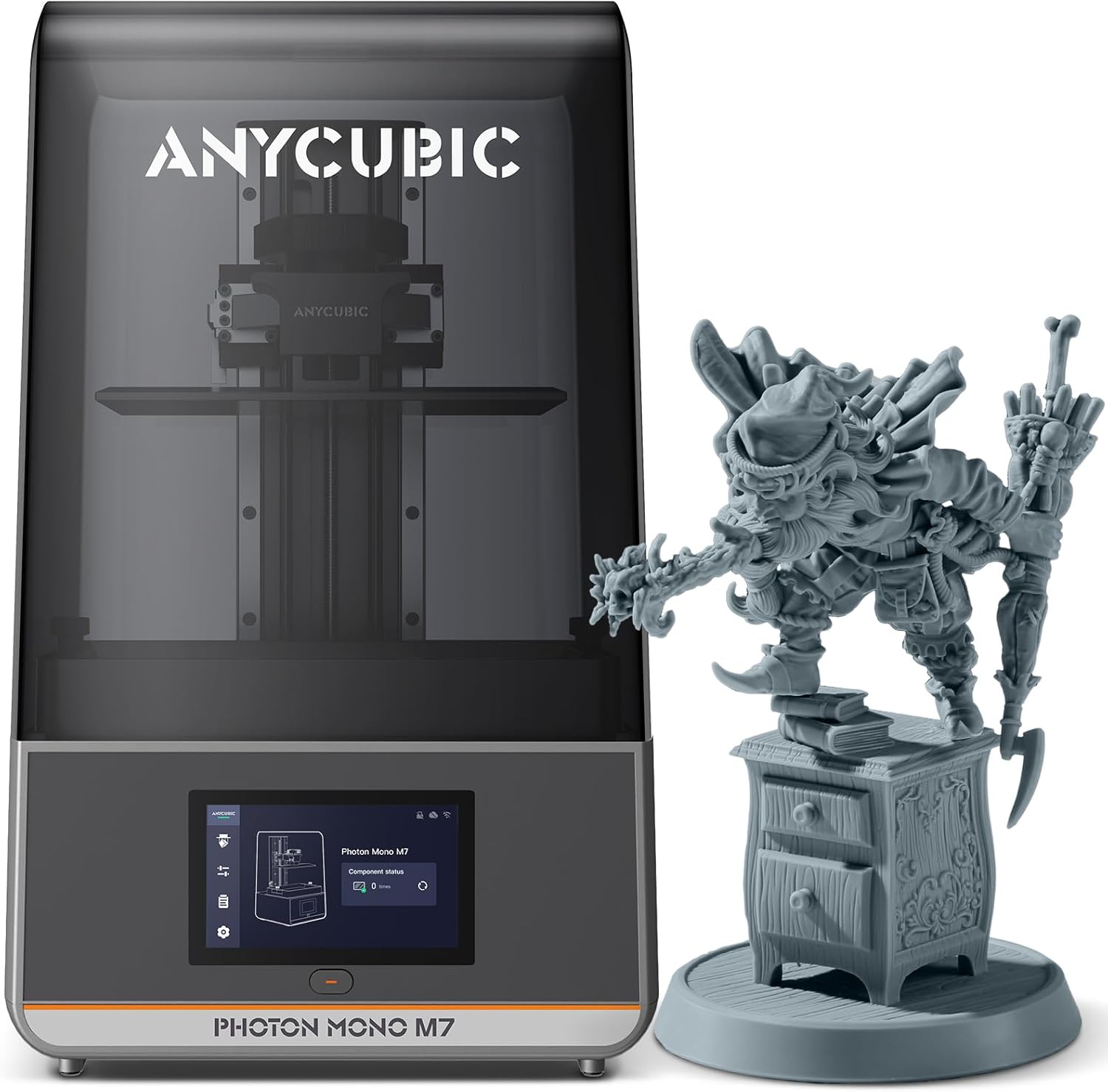 ANYCUBIC Photon Mono M7 Resin 3D Printer, 150mm/h Printing Speed, 10.1” 14K HD Mono Screen Resin Printer with Latest LighTurbo 3.0, Intelligent Assisted Printing System, Printing Size of 223*126*230mm